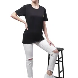 Vimal Jonney Black Cotton Logo Print Regular Fit T-Shirt image 4