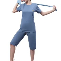 Vimal Jonney Blue T-Shirt With Capris image 4