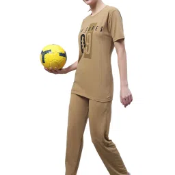 Vimal Jonney Beige Printed T-Shirt With Trackpants image 4