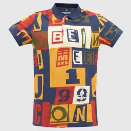 Jack & Jones Junior Boys Red Ochre Cotton Regular Fit Printed Polo T-Shirt image 5