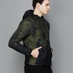 KAPPA Olive Slim Fit Camouflage Reversible Jacket image 4