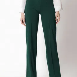 Dream Beauty Fashion Women Straight Fit High-Rise Easy Wash Pleated Trousers-image-34