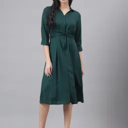 Latin Quarters Green Shirt Dress-image-21