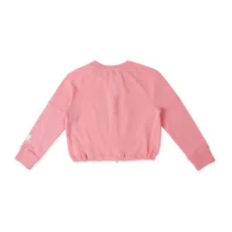 Pepe Jeans Kids Light Pink Graphic Full Sleeves Sweatshirt image 2