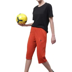 Vimal Jonney Orange Regular Fit Mid Rise Capris image 4