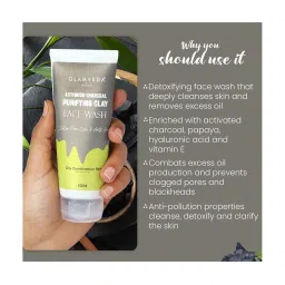 Glamveda Activated Charcoal Purifying Clay Detox Pore and Anti Acne Face Wash - 100 ml image 4