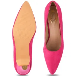 Shoetopia Women's Pink Stiletto Pumps image 4