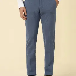 Allen Solly Blue Slim Fit Trousers image 1