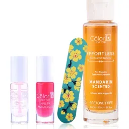 Color Fx Nail Fix Cure-In Mask, Moisturizer, Nail Enamel Remover & Nail Buffer Combo, Pack of 4-picture-17