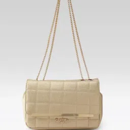 Carlton London Rosabelle Golden Quilted Medium Shoulder Bag-picture-10