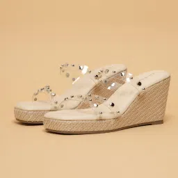 Eridani Women's Jen Transparent Casual Wedges image 1