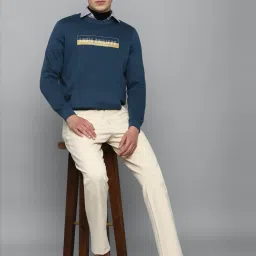 Louis Philippe Sport Blue Regular Fit Printed SweatShirt image 5