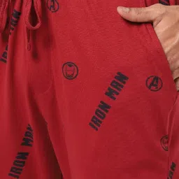 Ajile by Pantaloons Red Cotton Slim Fit Printed Joggers image 4