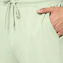Ajile by Pantaloons Light Green Cotton Slim Fit Nightwear Joggers image 4