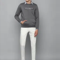 Louis Philippe Sport Grey Regular Fit Printed SweatShirt image 5