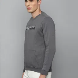 Louis Philippe Sport Grey Regular Fit Printed SweatShirt image 3
