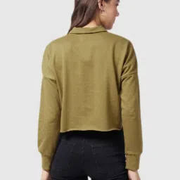 Miss Chase Olive Graphic Print Sweatshirt image 2