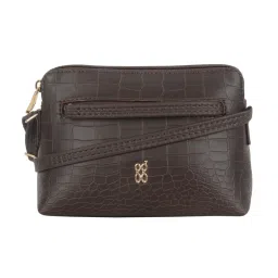 Baggit Brown Textured Large Cross Body Bag image 1