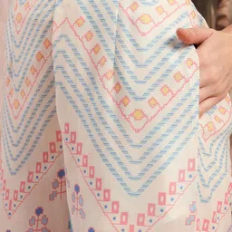 Sangria Women Ethnic Motifs Printed Kurta with Palazzos & Dupatta image 3