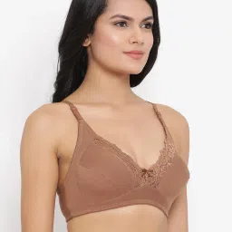 Clovia Beige Non Wired Non Padded Full Coverage Bra image 4
