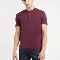 Levi's Maroon Slim Fit Henley T-Shirt image 1