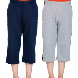 Proteens Kids Navy & Black Solid Capri (Pack of 2) image 1