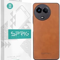 Sprig Back Cover for REALME C67 5G (Brown) image 1