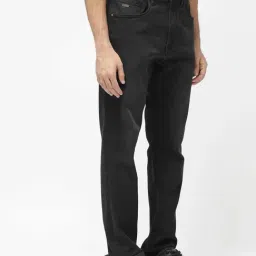 Rare Rabbit Black Regular Fit Solid Jeans image 3