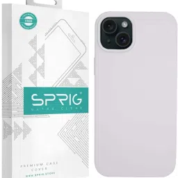 Sprig Liquid Silicone Back Cover for Apple iPhone 15 Plus (Grey) image 1