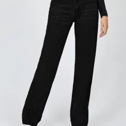 Kotty Black Regular Fit High Rise Jeans image 1