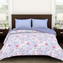 Spaces Solid White & Orange 300 TC Cotton Single Quilt-picture-47