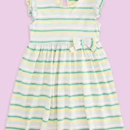 Pantaloons Junior Multicolor Cotton Striped Dress-image-90