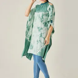 The Kaftan Company Green Tie-Dye Kaftan Top image 3