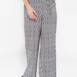 RAREISM Women Printed Tailored Straight Fit High-Rise Trousers-image-18