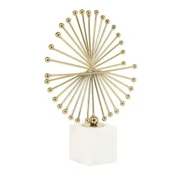 De Maison Decor Gold Plated Steel And White Stone Blend Sculpture image 5