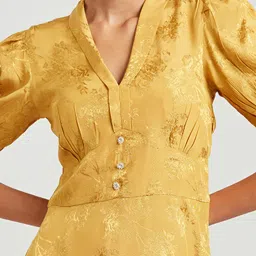 Cover Story Mustard Midi Dress image 5