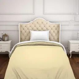 Spaces Solid Beige 300 TC Cotton Single Quilt-image-28