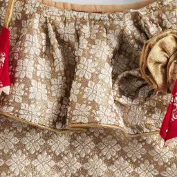 TWISHA Kids Golden & Red Printed Top Set image 4