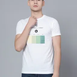 Cantabil White Cotton Regular Fit Printed T-Shirt-image-28