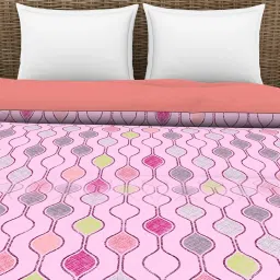 Spaces Printed Pink 144 TC Cotton Double Quilt image 3
