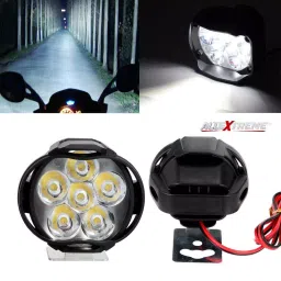 AllExtreme EX6F3S2 Imported 6 LED Fog Light Waterproof Pod Driving Spot Head Lamp for Bikes Cars and Motorcycle (10W, White Light, 2 PCS, 6 Months Warranty) image 4
