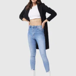 Miss Chase Black Relaxed Fit Jacket image 5