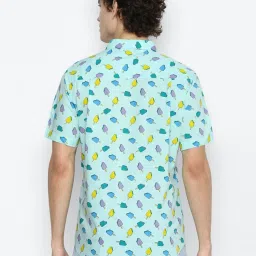 Forever 21 Green Regular Fit Printed Shirts image 2