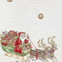 Klotthe White & Maroon Cotton 140 TC Table Runner - Set of 1 image 4