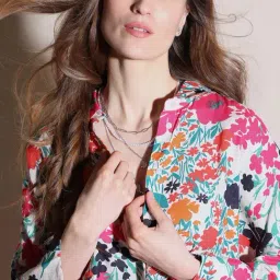 Vero Moda Multicolor Viscose Floral Print Shirt-picture-21