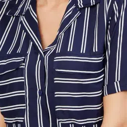 Marie Claire Navy Striped Shirt image 5
