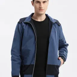 showoffff SHOWOFF Blue Nylon Slim Fit Solid Jacket-picture-27