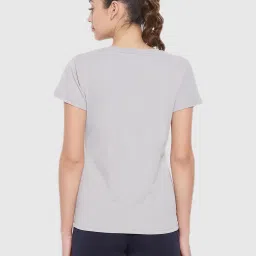 Clovia Grey Graphic Print Sports T-Shirt image 2