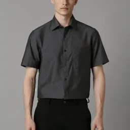 Louis Philippe Black Cotton Regular Fit Shirt-picture-28