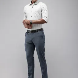 Arrow Men Textured Tailored Fit Formal Trousers image 4